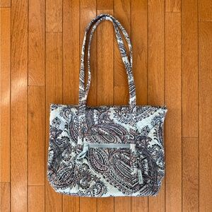 Vera Bradley Blue and White Paisley Shoulder Bag